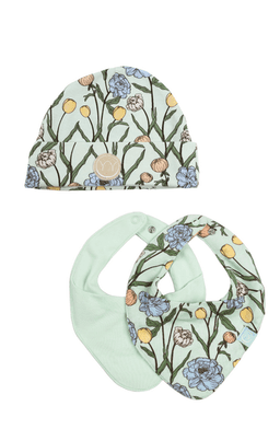 Matching Beanie & Baby bibs