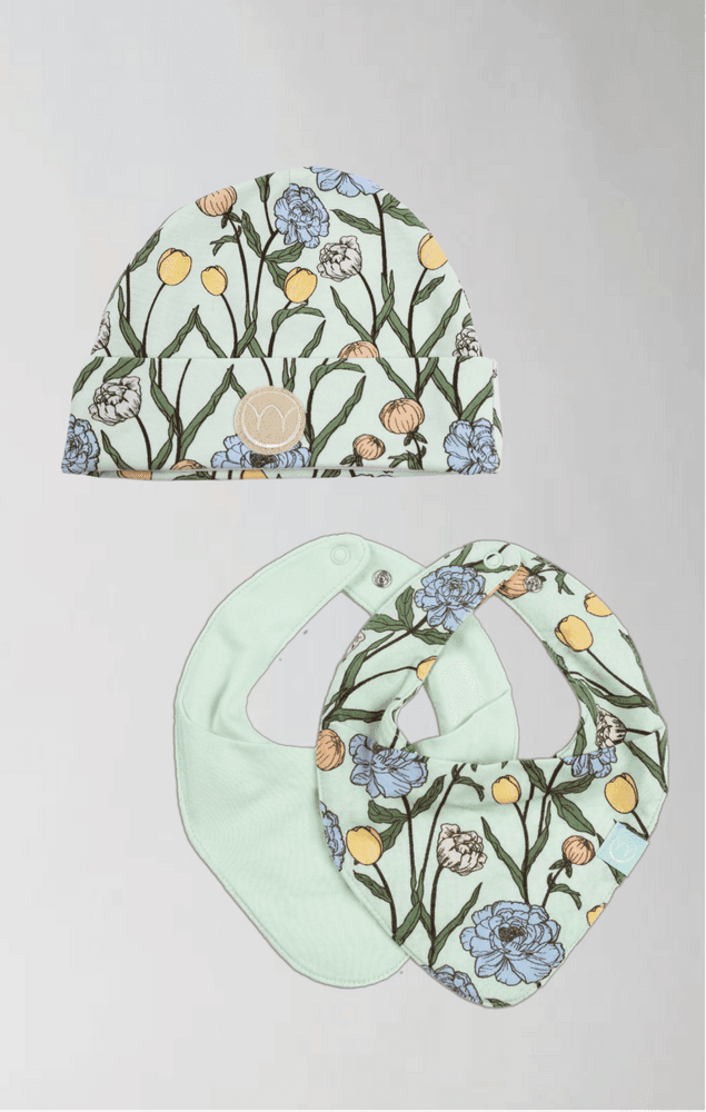 Matching Beanie & Baby bibs